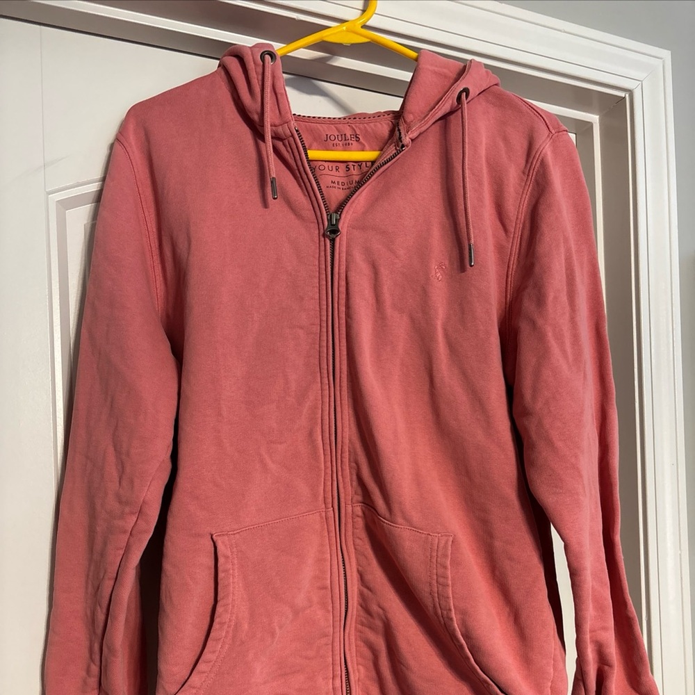 Joules Kirstie Hoodie  Full Zip Through Dusky Salmon Hoody Medium